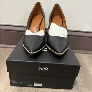 Coach Black Leather Women's Shoes
